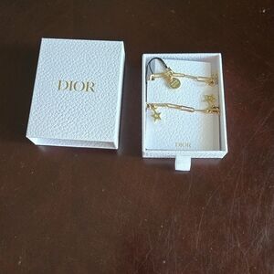Dior Gold Chain Phone Holder with Star Charm